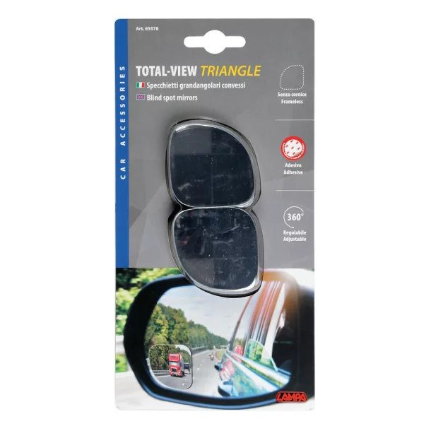 Total View Adjustable blind spot mirror set, 2pcs - Triangle - 50x50mm
