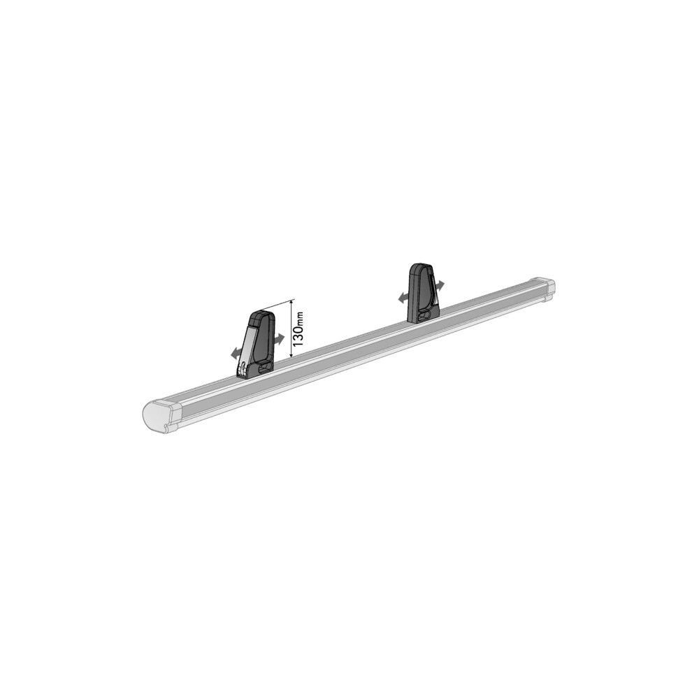 KP-1, pair of load stops for all Nordrive aluminium bars - 13 cm thumb