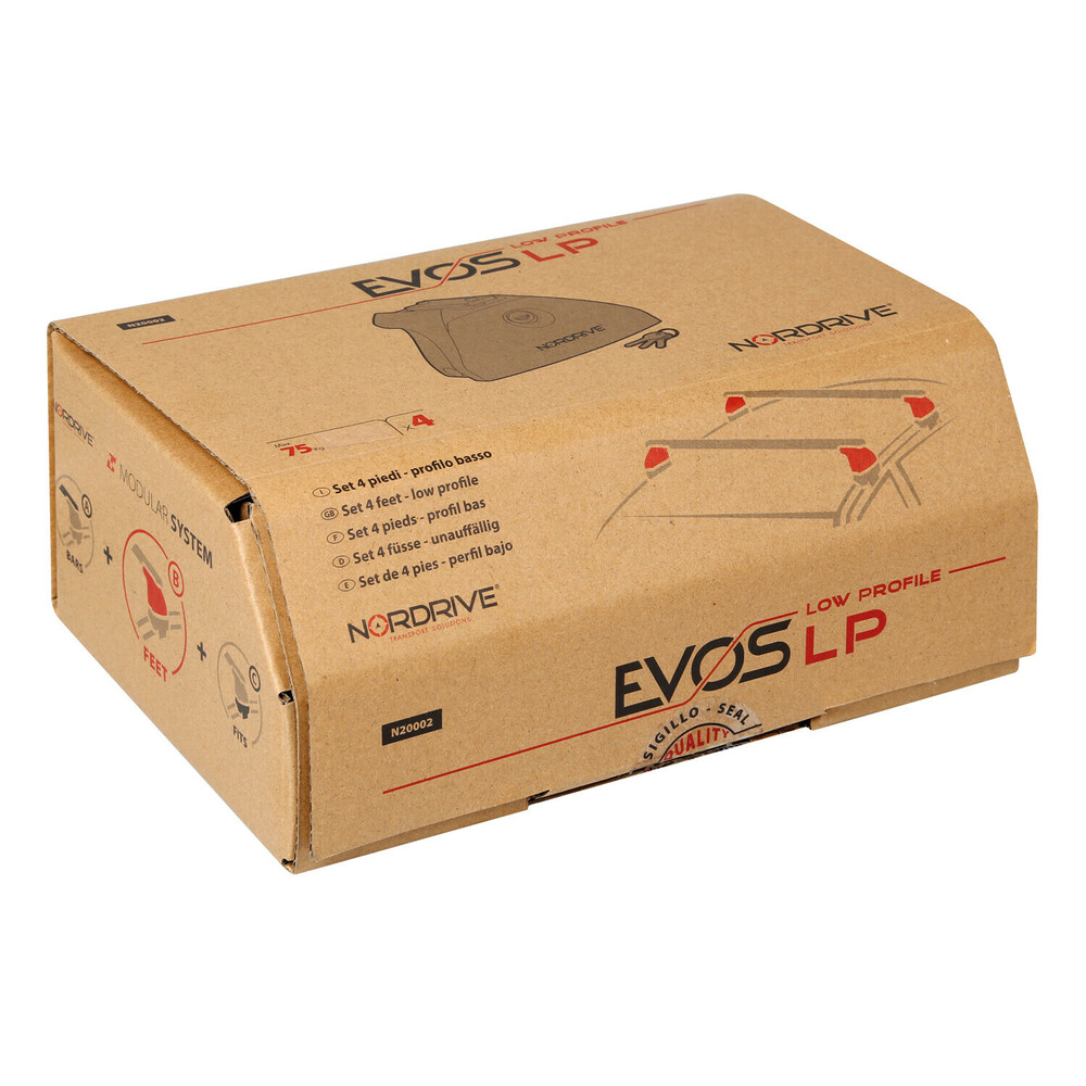 Set picioare Evos LP cu profil redus, pentru toata gama de bare portbagaj Nordrive, 4buc thumb