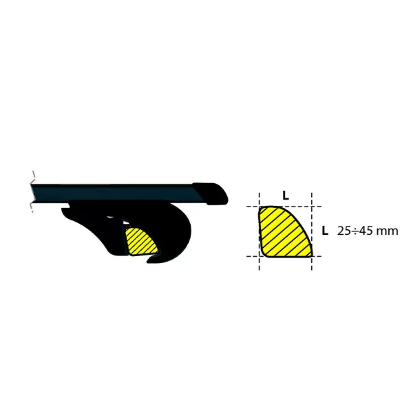 Set picioare Evos RS Rail Steel, pentru bare din otel Quadra, 4buc