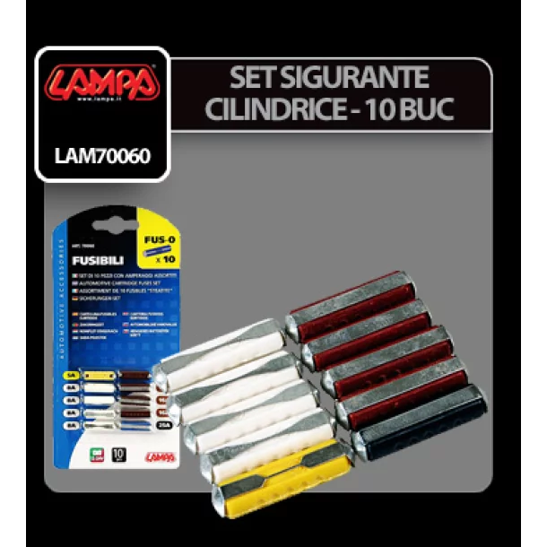 Set sigurante cilindrice 10buc - Lampa