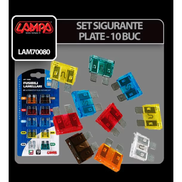 Set sigurante plate 10buc - Lampa