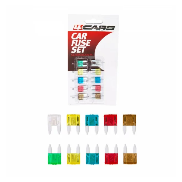Set 10 assorted micro-blade fuses - 4Cars