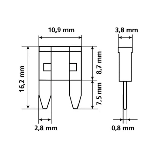 10 db vegyes mikro lapos biztosíték - 4Cars