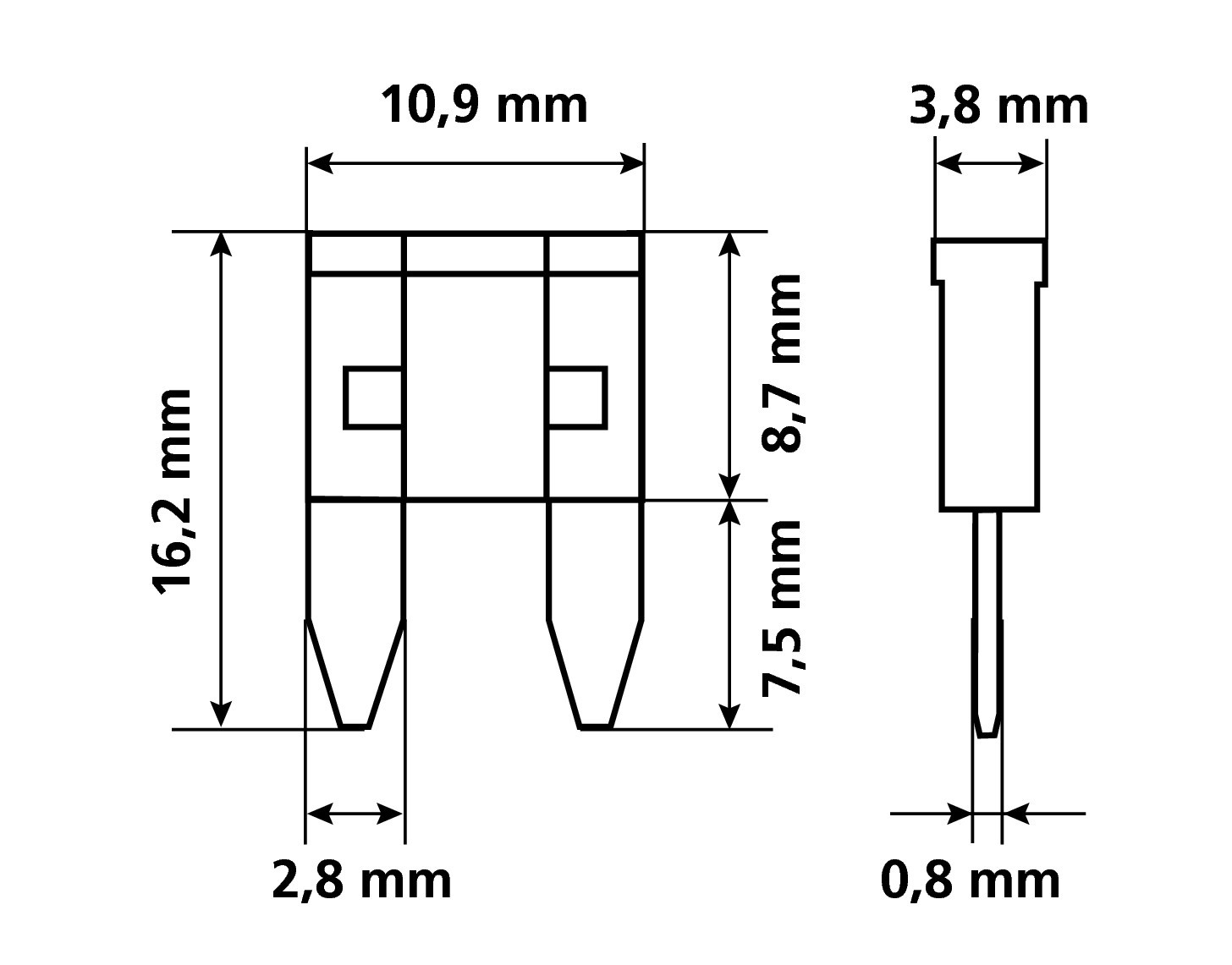 Set 10 assorted micro-blade fuses thumb