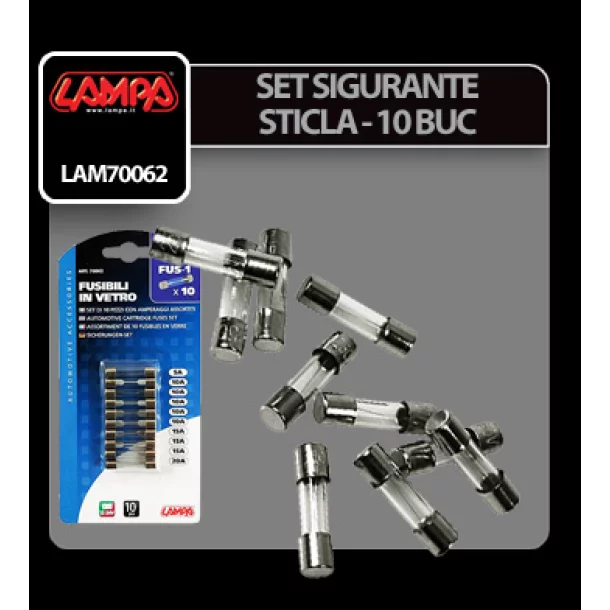 Set sigurante sticla 10buc - Lampa