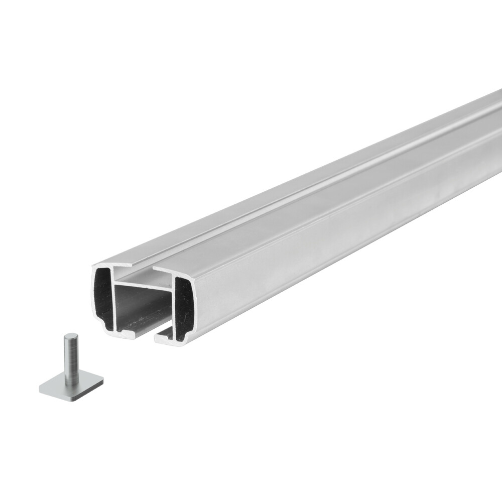 Helio Rail (Yuro) aluminium tetőcsomagtartó rúd szett, hosszanti rúdakon szerelhető 2db - L - 127 cm thumb