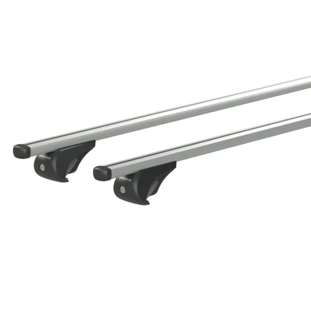 Set suporti portbagaj complet Helio Rail (Yuro) din aluminiu, montaj pe bare longitudinale 2buc - M - 120cm