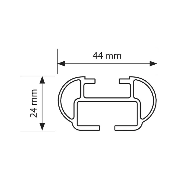 Kuma aluminium tetőcsomagtartó rúd szett, hosszanti rúdakon szerelhető 2db - L - 129 cm