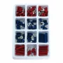 Carpoint cable lugs terminals set 100pcs - Red/Blue