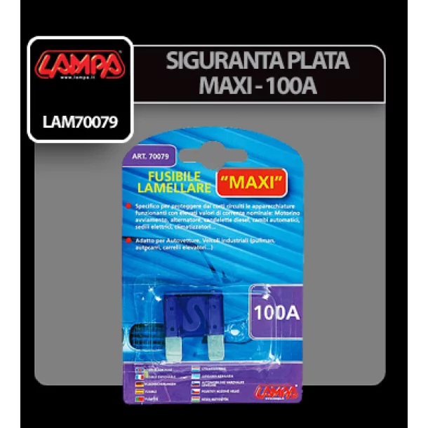 Siguranta plata Maxi - 100A