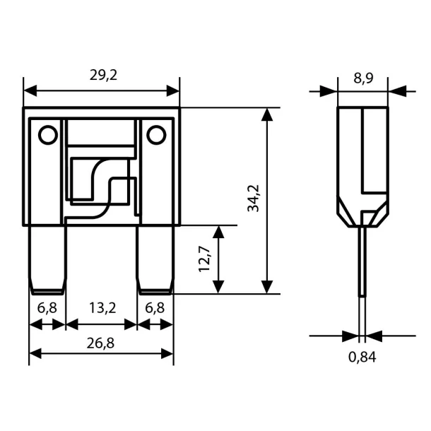 Maxi lapos biztosíték - 20A