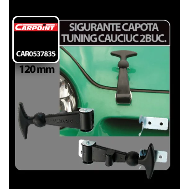 Sigurante capota tuning cauciuc 2buc Carpoint