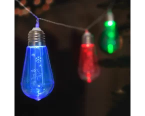 Șir de lumină cu LED - Bec - 10 LED-uri - 1,9 metri - culoare - 2 x AA