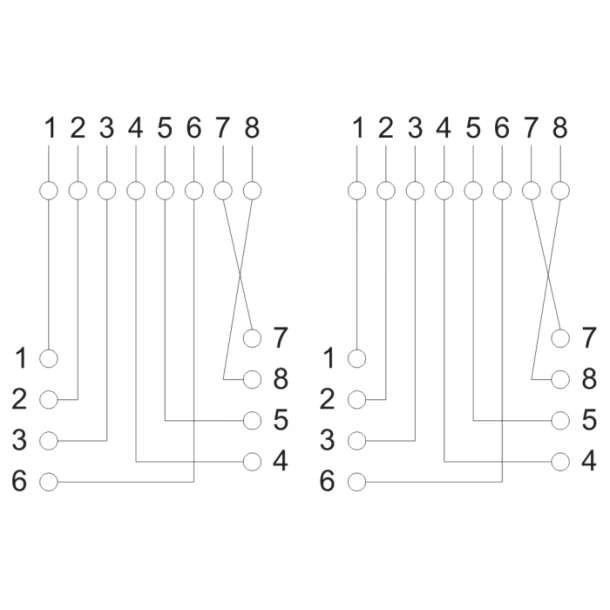 Double wall socket - 8P8C UTP Cat.5