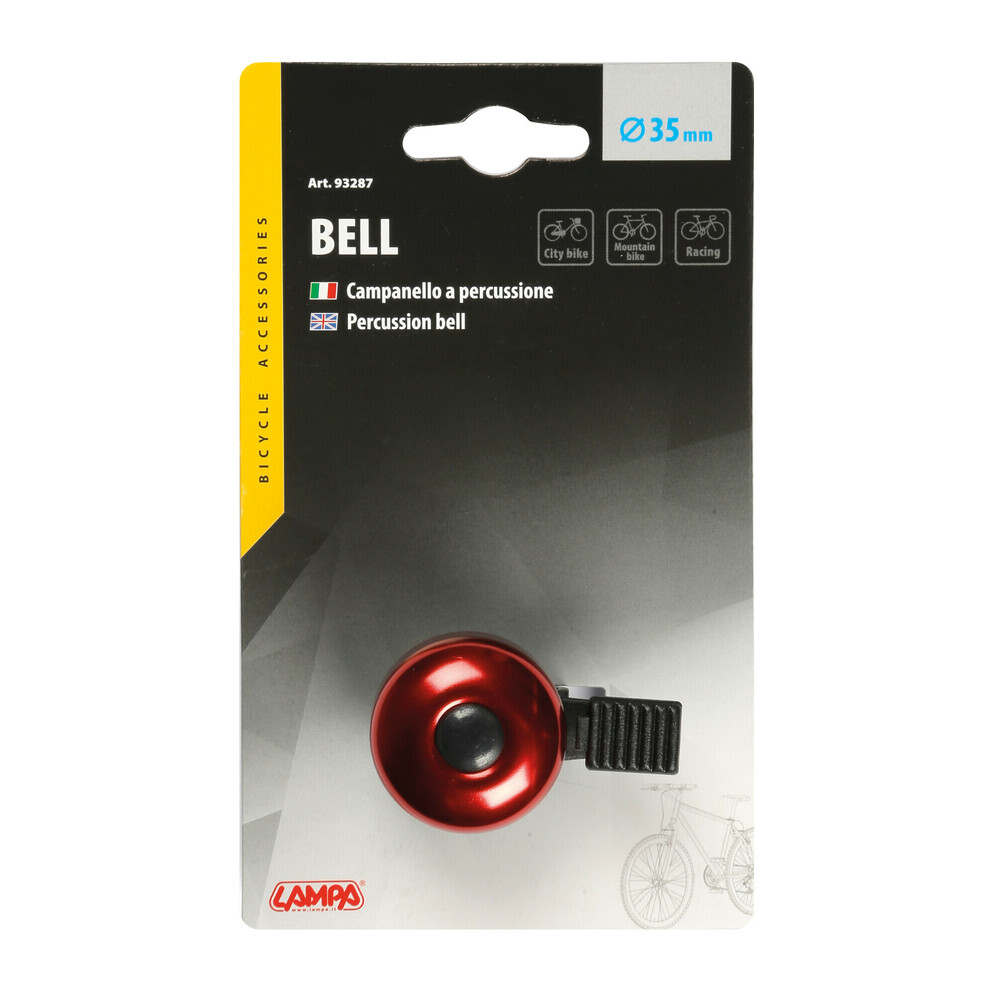 Aluminium percussion bell - Red thumb