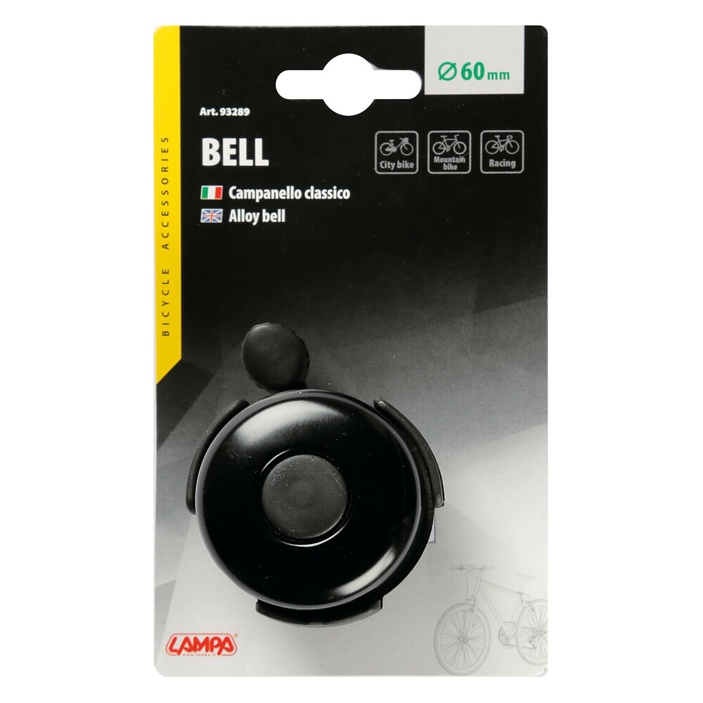 Aluminium traditional bell - Black thumb