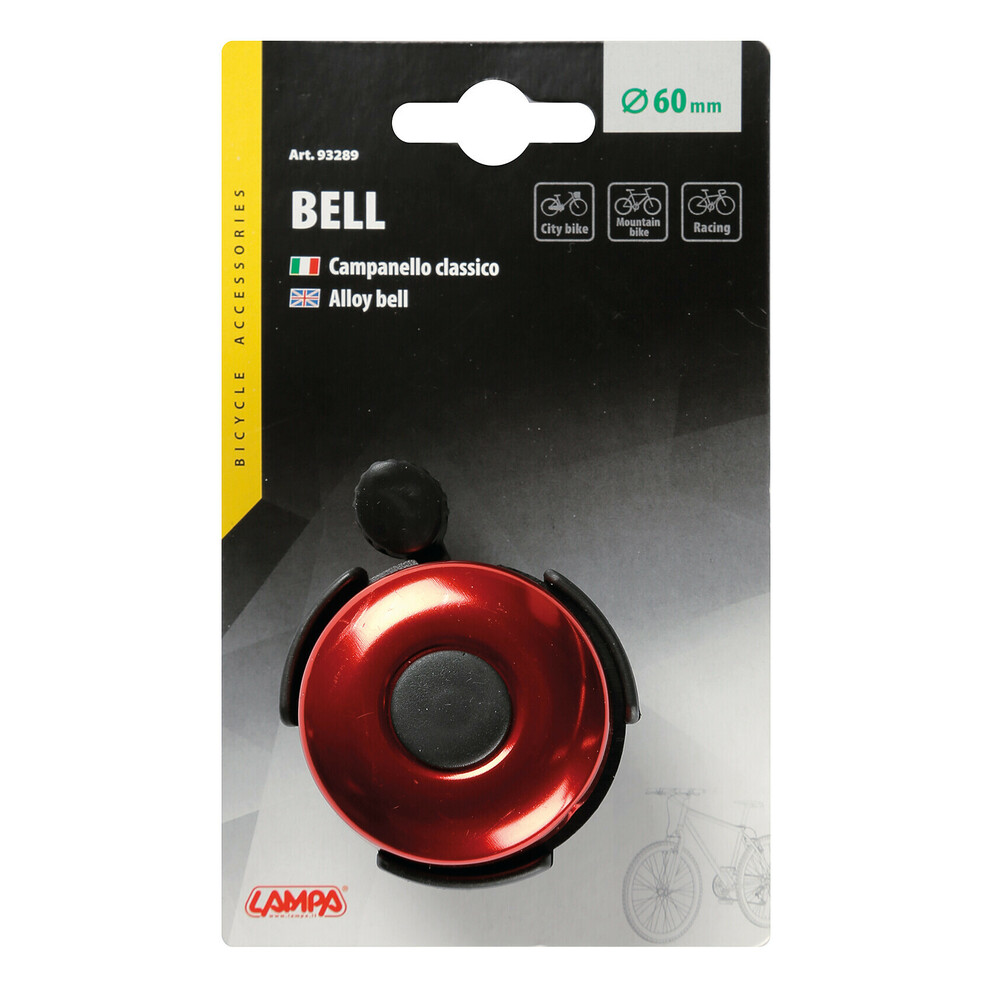 Aluminium traditional bell - Red thumb