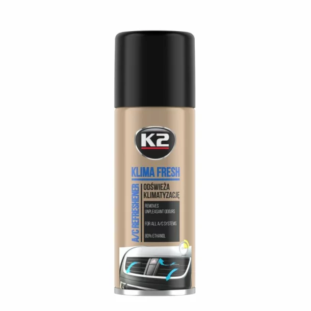 Spray pentru curatat si dezinfectat sistemul de aer conditionat, K2 KLIMA FRESH, 150ml, Coacaz