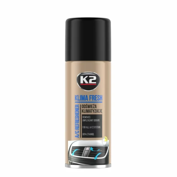 Klímaberendezés tisztító és fertőtlenítő spray, K2 KLIMA FRESH, 150ml, Citrom