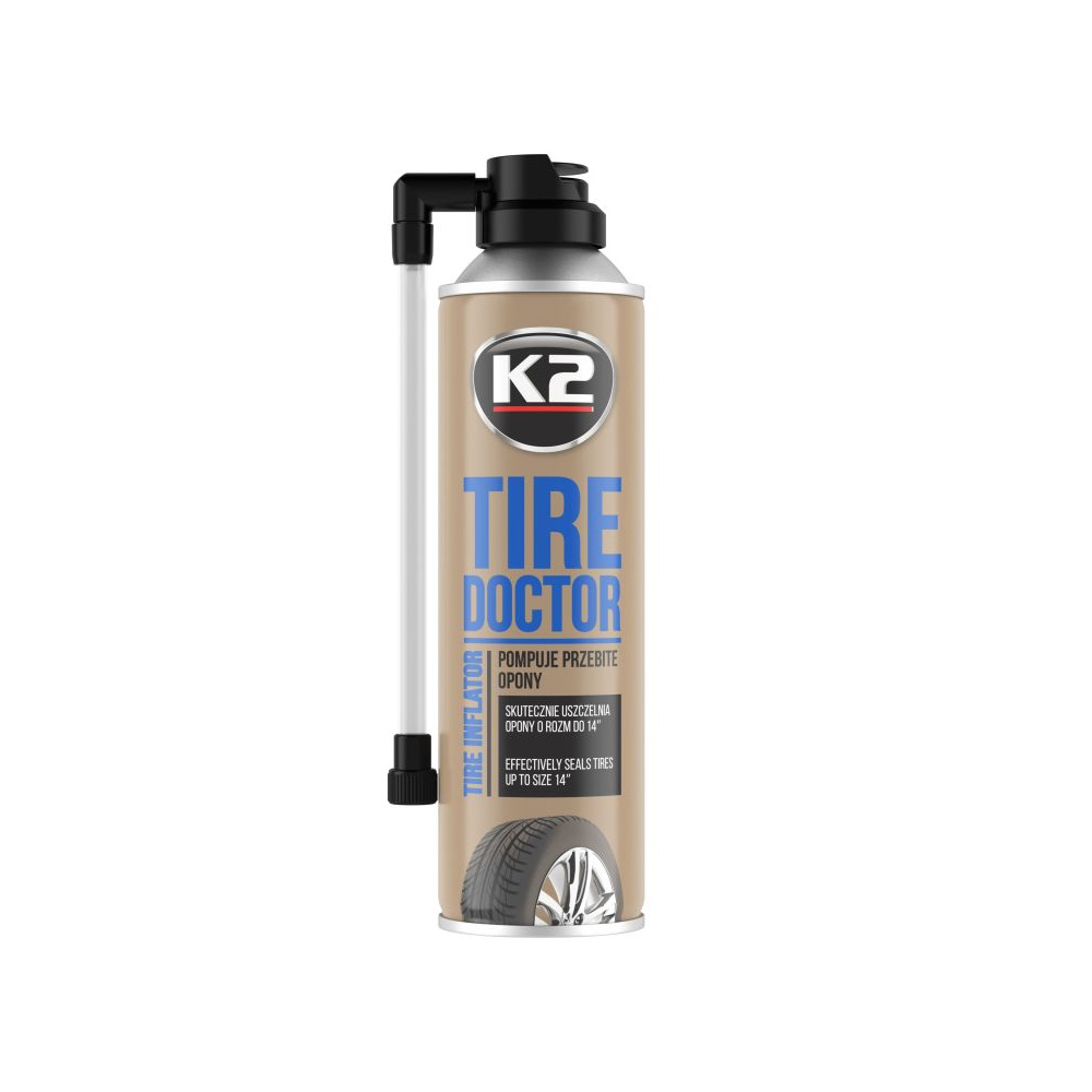 K2 Tire Doctor gumiabroncs felfújó és javító spray, 400ml thumb