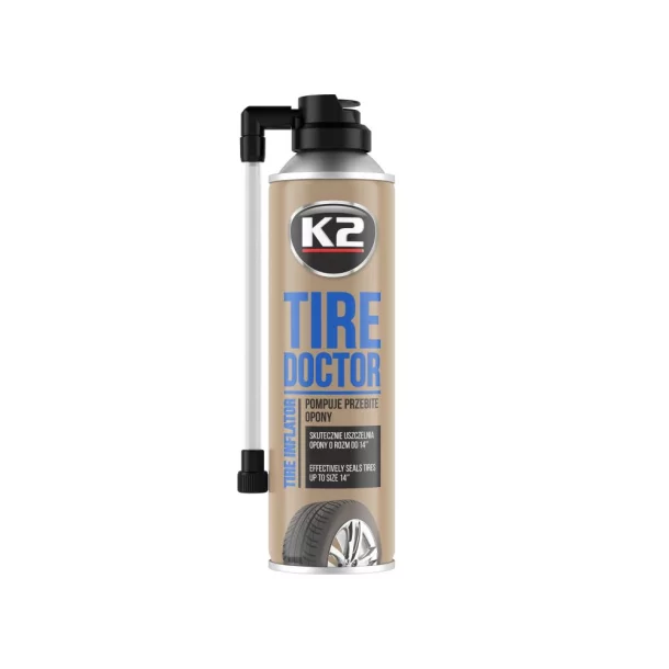 K2 Tire Doctor gumiabroncs felfújó és javító spray, 400ml