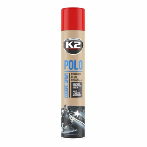 K2 Polo szilikon műszerfal spray 750ml - Eper