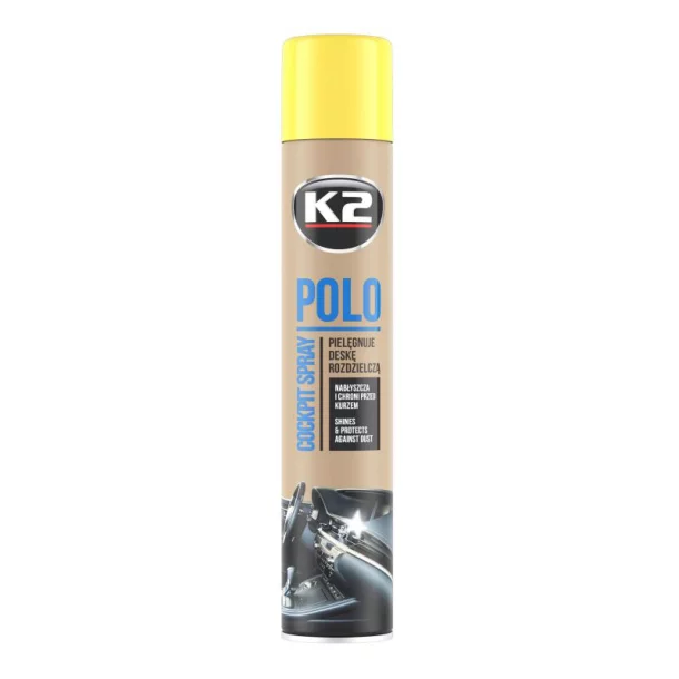 K2 Polo szilikon műszerfal spray 750ml - Citrom