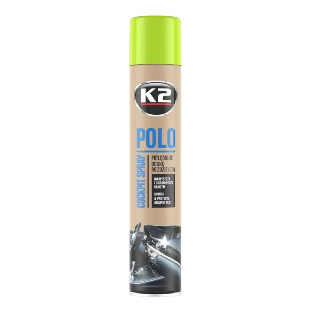 K2 Polo szilikon műszerfal spray 750ml - Zöld alma