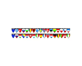 Truck decoration strip - 2x17 flags (double face)