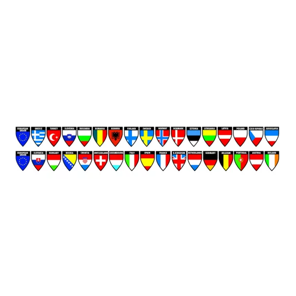 Truck decoration strip - 2x17 flags (double face)