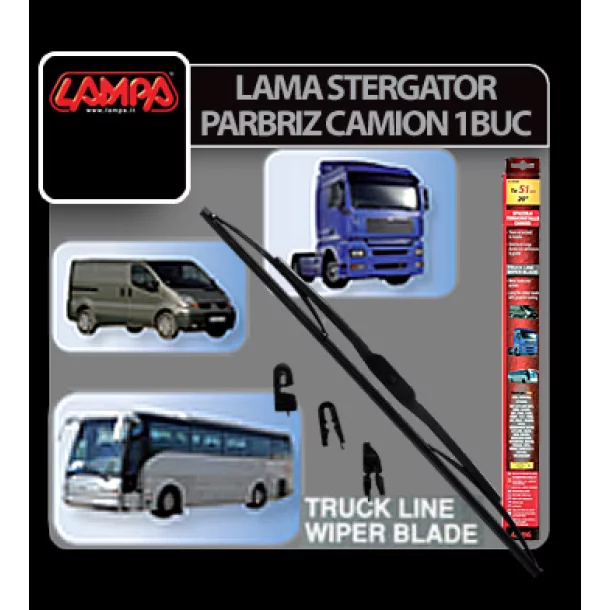 Optimax, truck line wiper blade with nozzle 1pcs - 60cm (24&quot;)