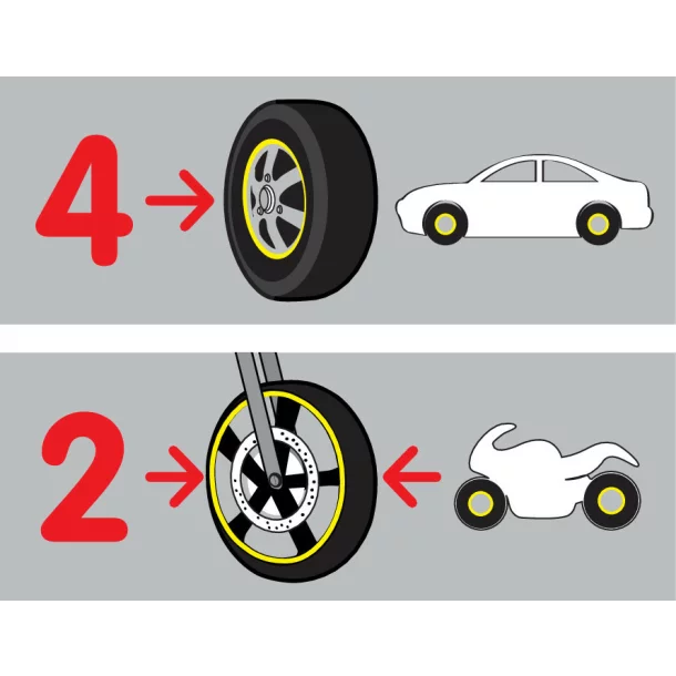 Stickere jante auto Marimea 1 - 14"-15"-16" - Crom