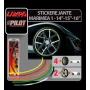 Stickere jante auto Marimea 1 - 14&quot;-15&quot;-16&quot; - Portocaliu neon