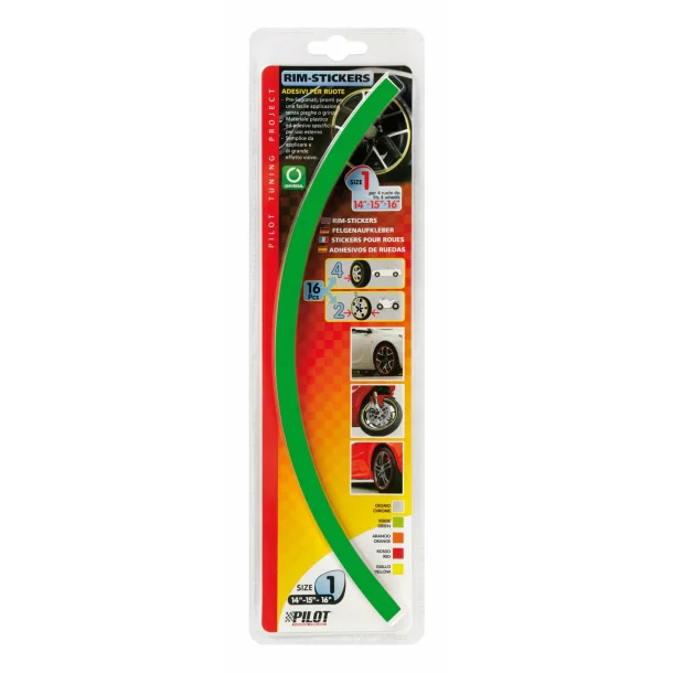 Stickere jante auto Marimea 1 - 14&quot;-15&quot;-16&quot; - Verde neon