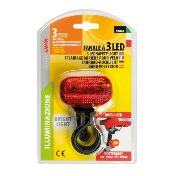 Stop spate bicicleta cu trei functii, 3LED Lampa