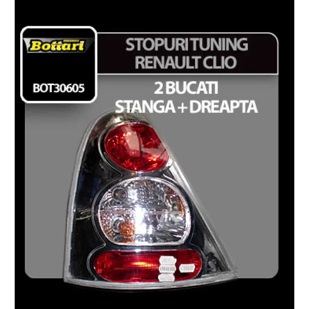 Pair of rear lights - Renault Clio (98-01) - Chrome