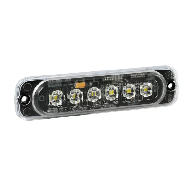 Multifunction strobe light, 6 Led, 12/24V - Amber