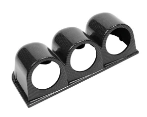 3 holes dashboard gauge pod X3 (52 mm) - Carbon