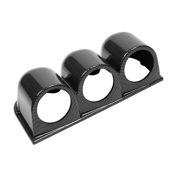 3 holes dashboard gauge pod X3 (52 mm) - Carbon