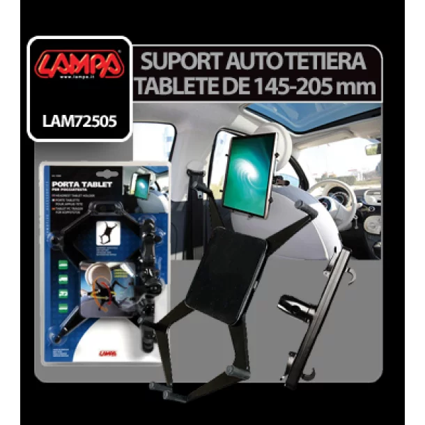 Suport auto pentru tablete la tetiera de 145-205mm