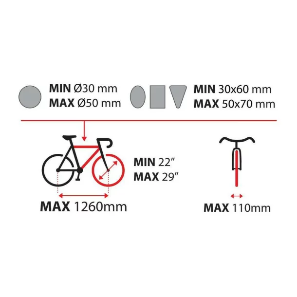 Asura 2, összecsukható kerékpártartó a vonóhorogra szerelhető, 2 kerékpárnak