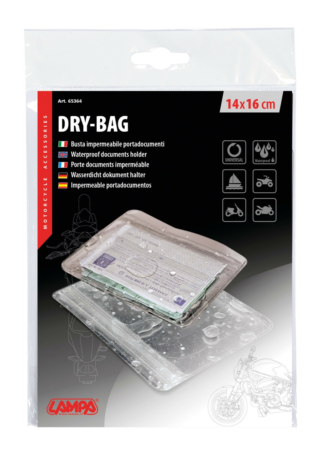 Suport documente impermeabil Dry-Bag 140x160mm thumb