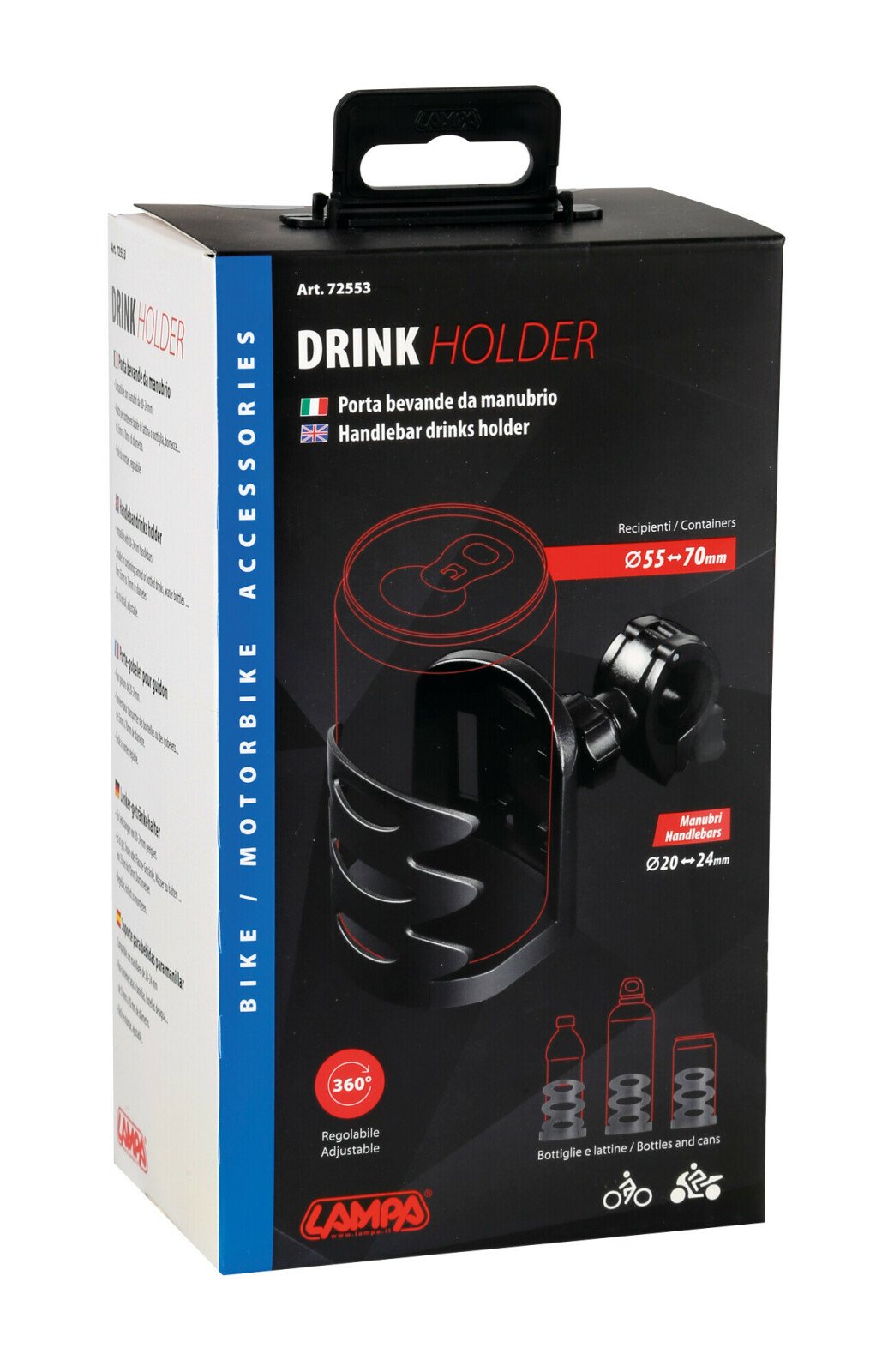 Drink-Holder, handlebar drinks holder thumb