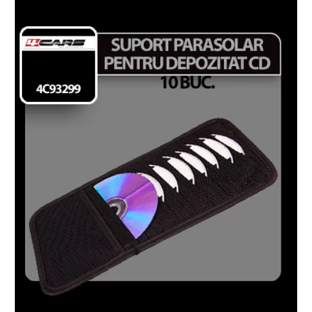 Suport pentru depozitat CD-uri pe parasolar 4Cars