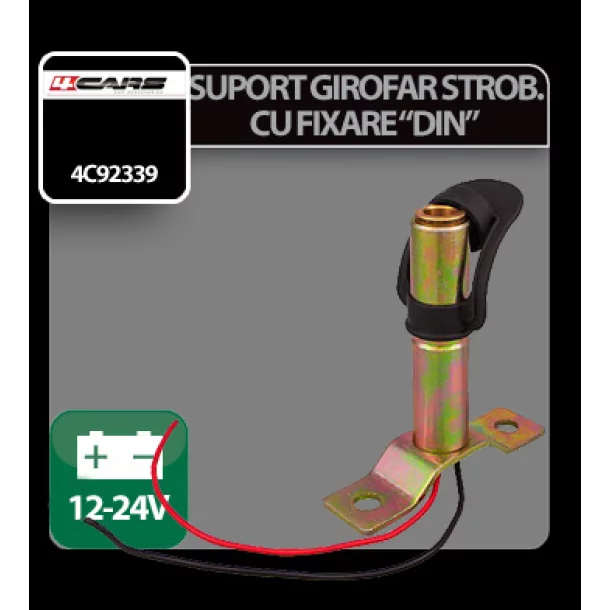 Mount stand with DIN plug for warning light 12/24V - Fix-3