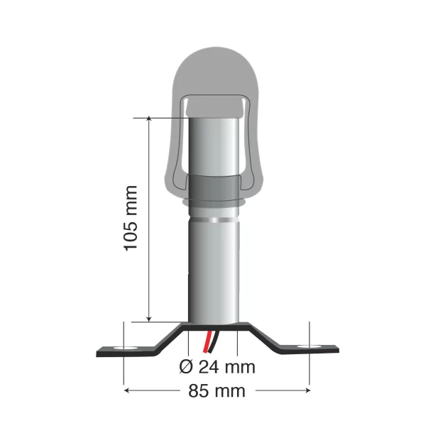 Fix-3, Din plug for rotating beacon lamps with bracket