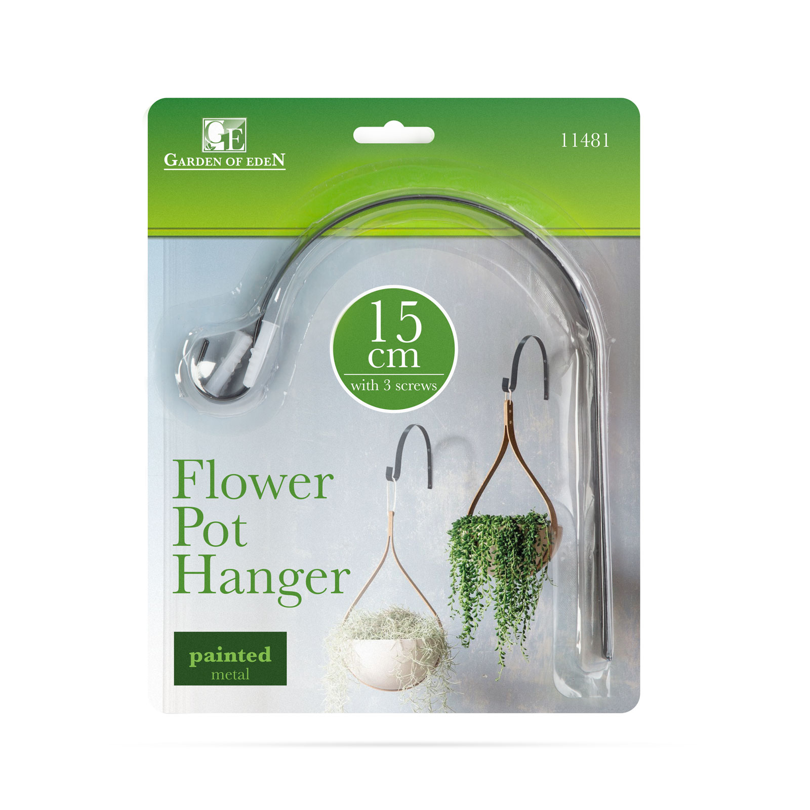 Flower pot hanger - painted metal - max 4,5 kg - 15 cm thumb