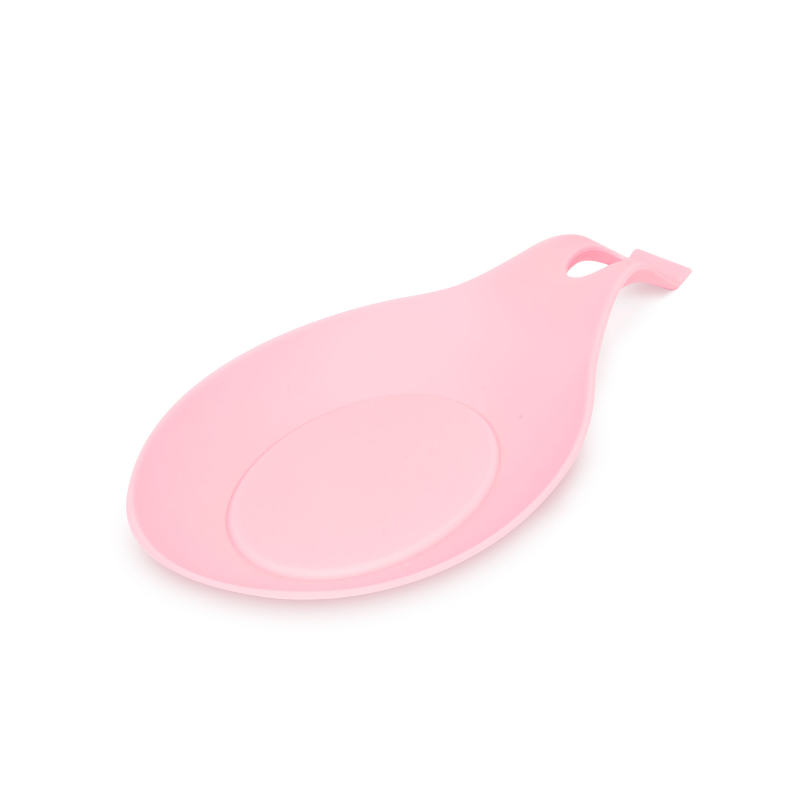 Suport roz, siliconic, anti-picurare pentru lingura de gătit - 20 x 10 x 2 cm thumb