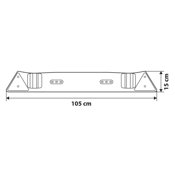 Lite kiegészítő hátsó stop lámpák fényvisszaverőkkel és rendszámtábla tartó 12/24V